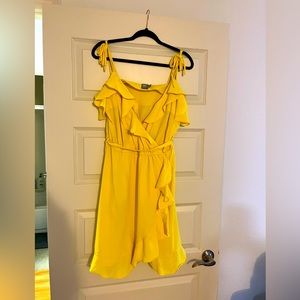 Yellow Chiffon Tie strap Asos mini dress